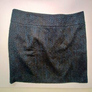 Loft Boucle Textured Boucle Mini Skirt Black Blue Women's Size 10
